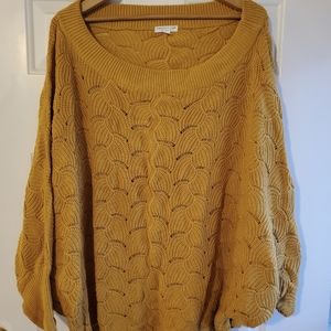 Mustard off the shoulder sweater